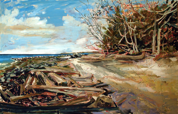 AFTER A LONG JOURNEY  oil 44x70 in.