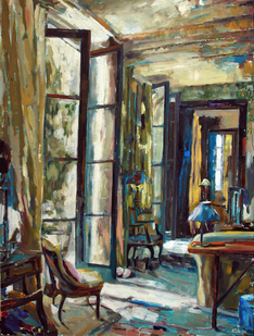 I AM WONDERING  oil on wood panel 40x30 in
