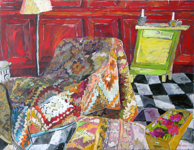 under the rug | oil on canvas 36x48 in.